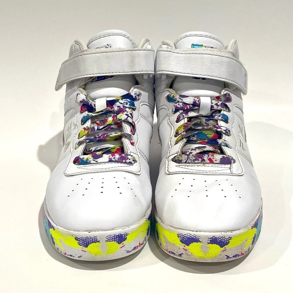 Fila White Multicolor Athletic Shoes